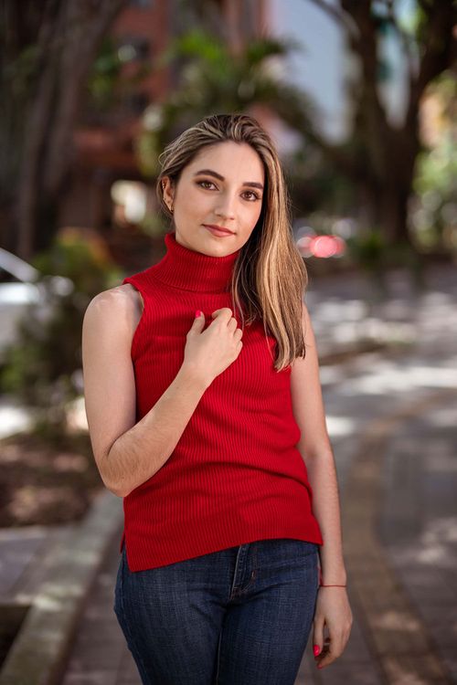 Blusa Acanalada Mujer