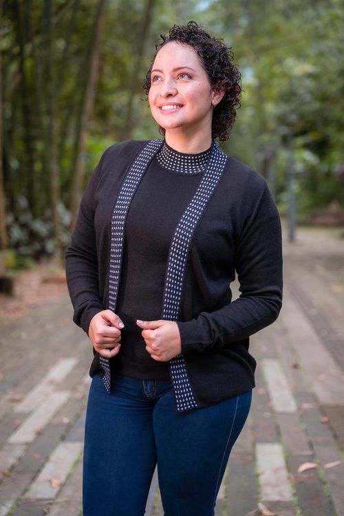 Cárdigan Puntos Mujer