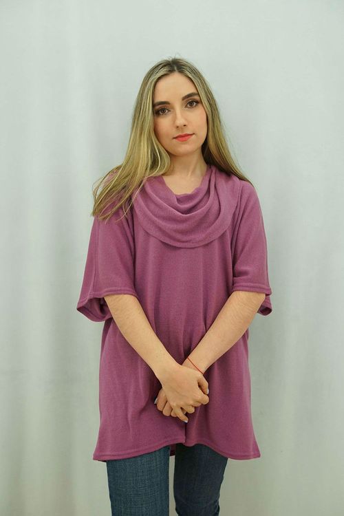Capa Cuello Drapeado Mujer