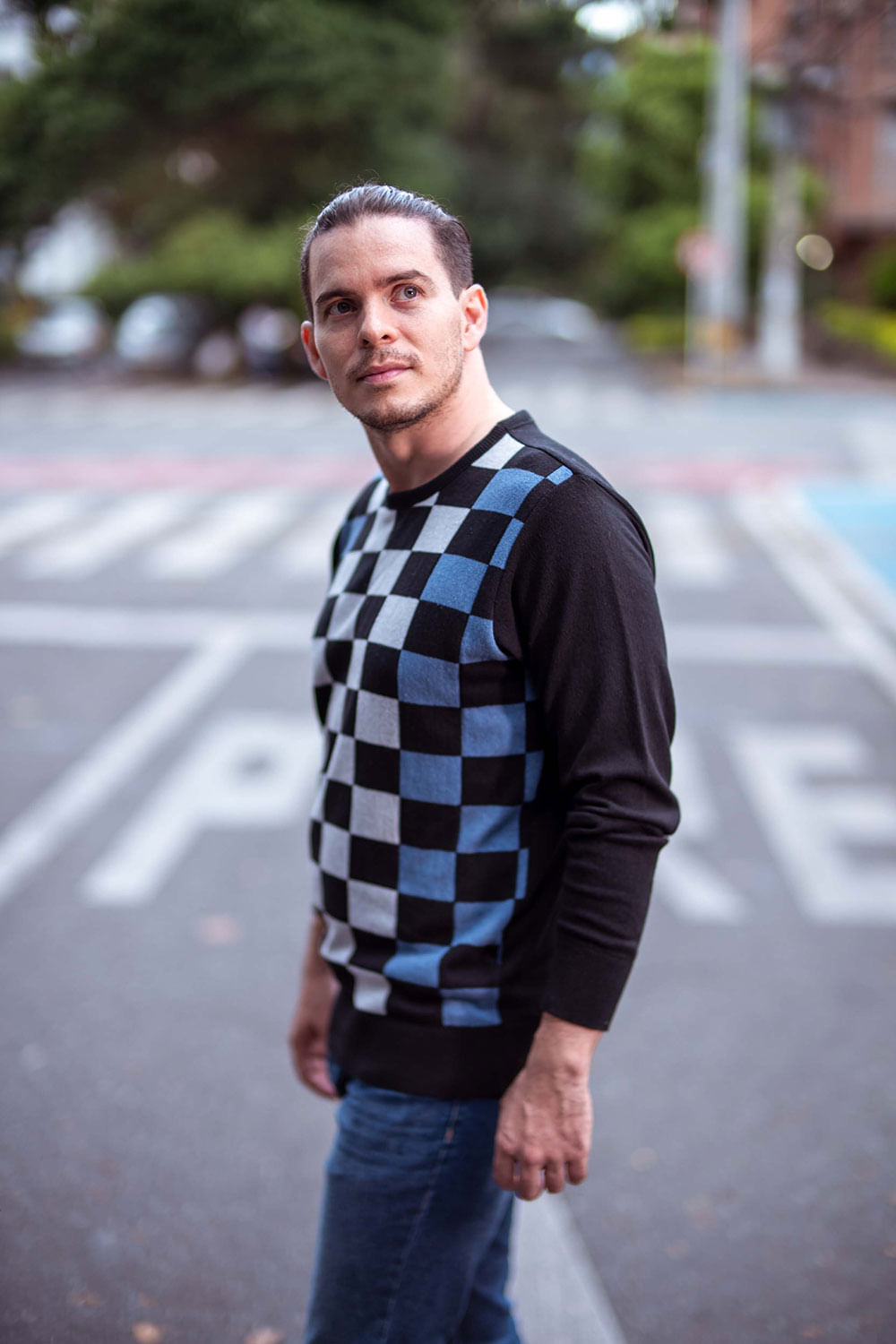 Suéter Cuadros Hombre