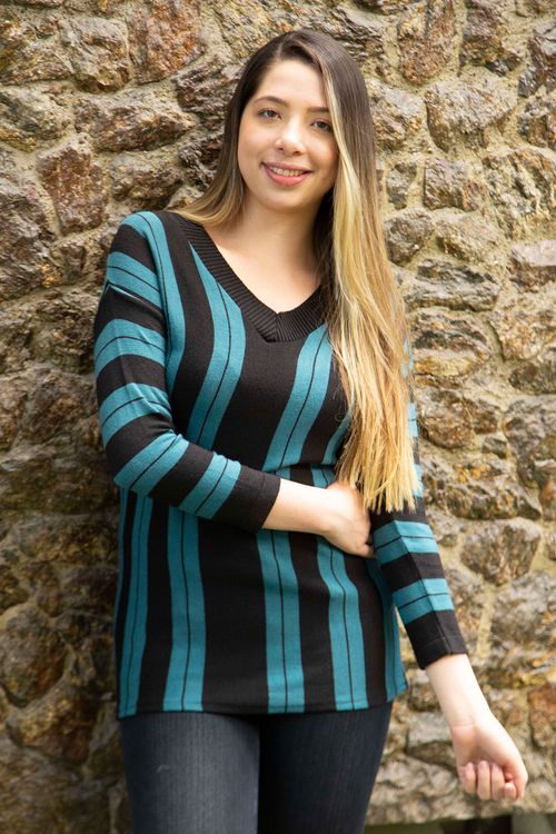Suéter Rayado Mujer