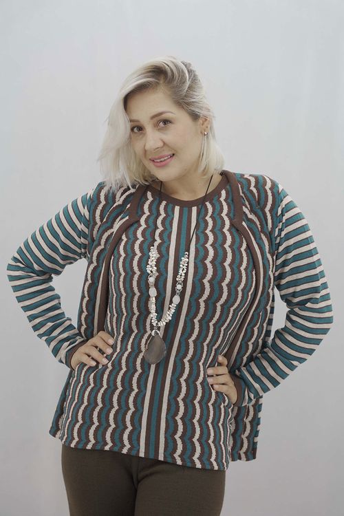 Blusa Cuello Redondo Mujer