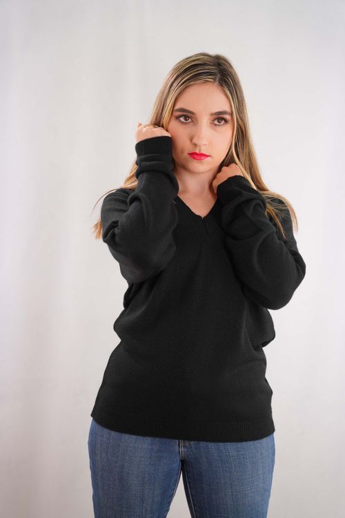 Suéter Cuello V Mujer
