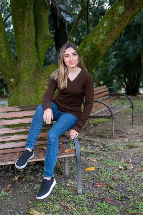Suéter Cuello V Mujer