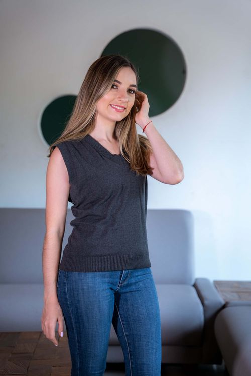 Chaleco Cuello V Mujer