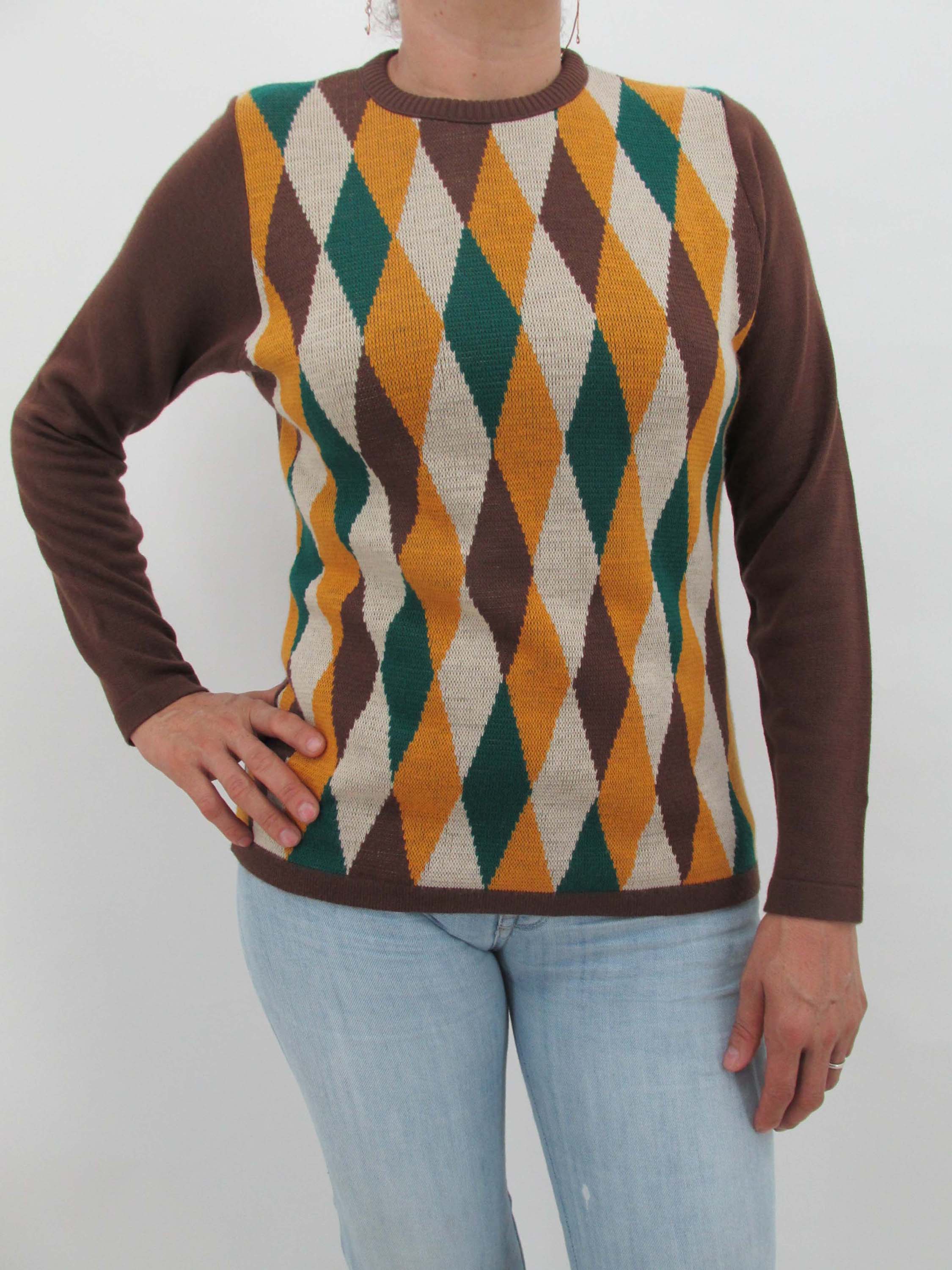 Chaleco Rombos Mujer Chaleco Tejido Sueter Con Rombos Mujer
