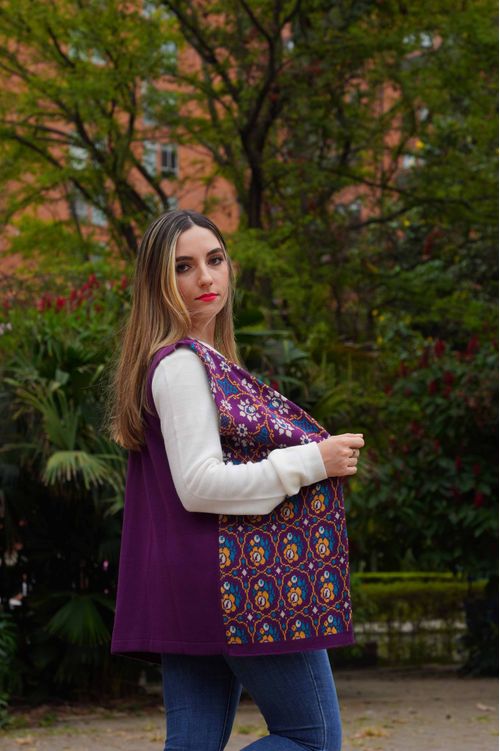 Chaleco Flores Mujer