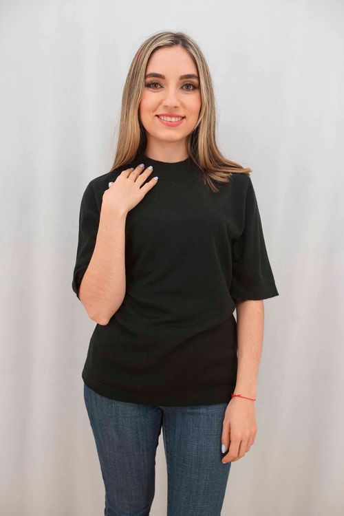 Blusa Cuello Alto Mujer