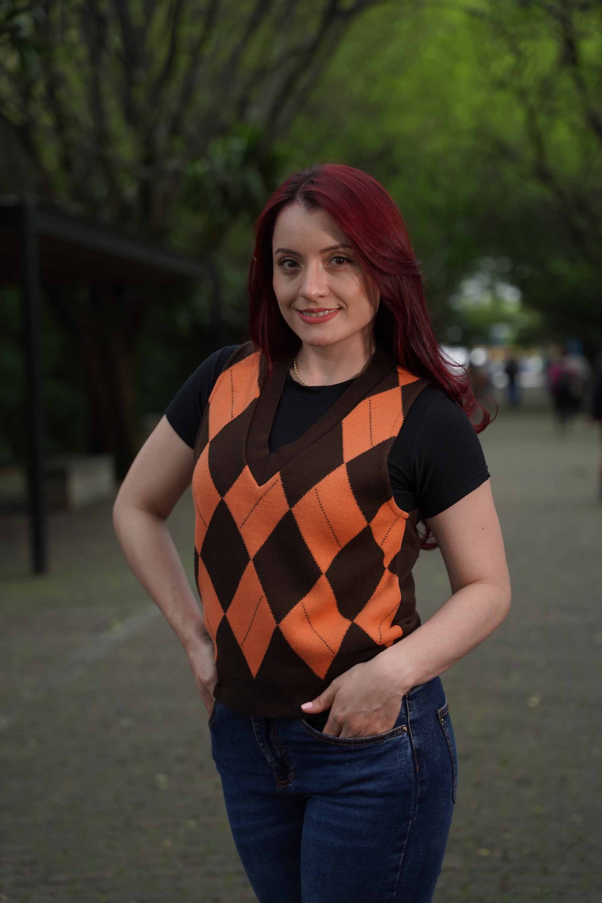 Suéteres Chalecos Chaleco De Rombos Mujer Chaleco Tejido Sueter