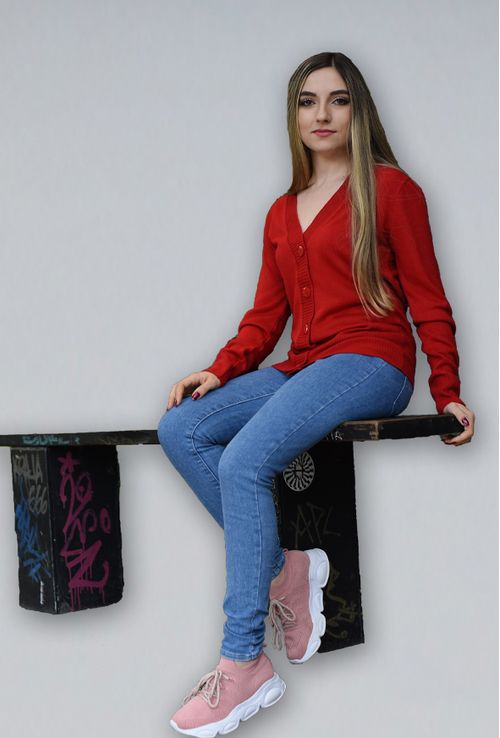 Cárdigan Manga Larga Mujer
