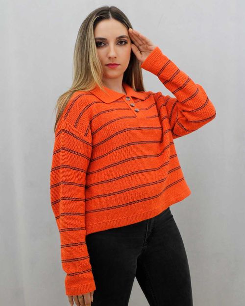 Suéter Cllo Polo Rayas Mujer