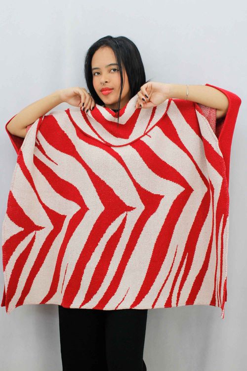 Capa Cuello Drapeado Mujer