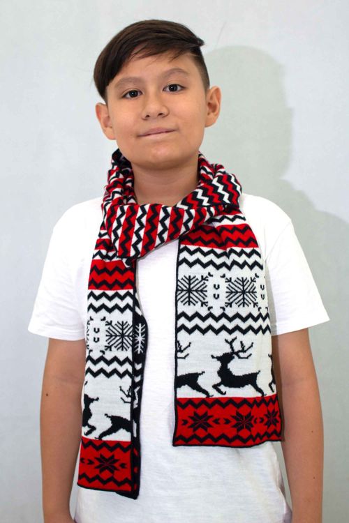 Bufanda Unisex Navideña Zigzag