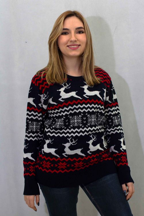 Suéter Unisex Navideño Zigzag