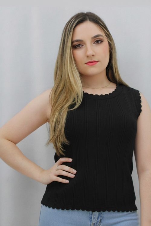 Blusa Cuello Redondo Moritas Mujer